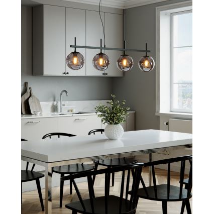 ByRydens - Závesný luster na lanku BOYLE 4xE27/8W/230V