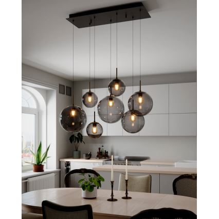 ByRydens - Závesný luster na lane LAURA 7xE27/8W/230V
