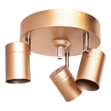 ByRydens - Bodové svietidlo CORRECT 3xGU10/7W/230V zlaté pr. 20 cm