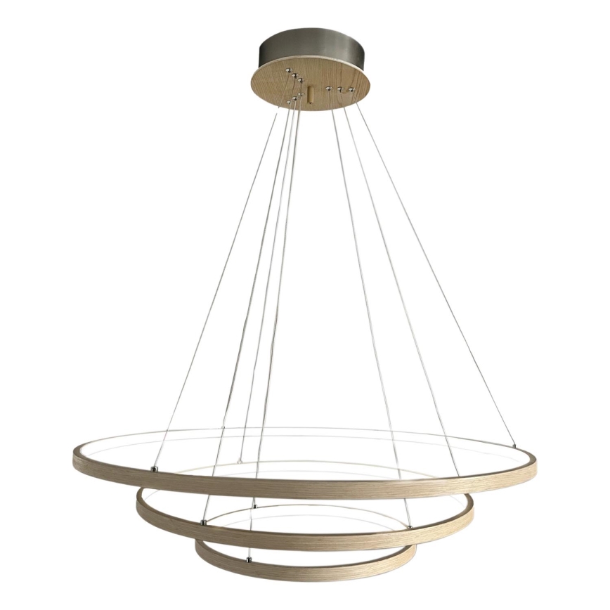 ByRydens - LED Luster na lanku TRIONE LED/45W/230V hnedá pr. 80 cm