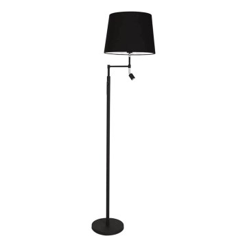 ByRydens - LED Stojacia lampa ORLANDO 1xE27/5W/230V + LED/3W čierna pr. 36 cm