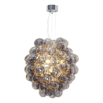 ByRydens - Luster na lane DELUXE 4xE14/5W/230V sivá/dymová