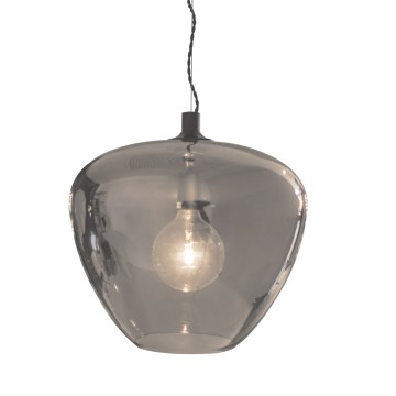ByRydens - Luster na lanku BELLISSIMO 1xE27/8W/230V dymová/čierna pr. 40 cm