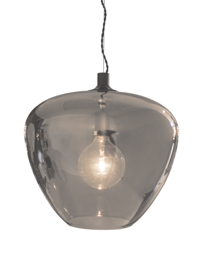 ByRydens - Luster na lanku BELLISSIMO 1xE27/8W/230V dymová/čierna pr. 40 cm
