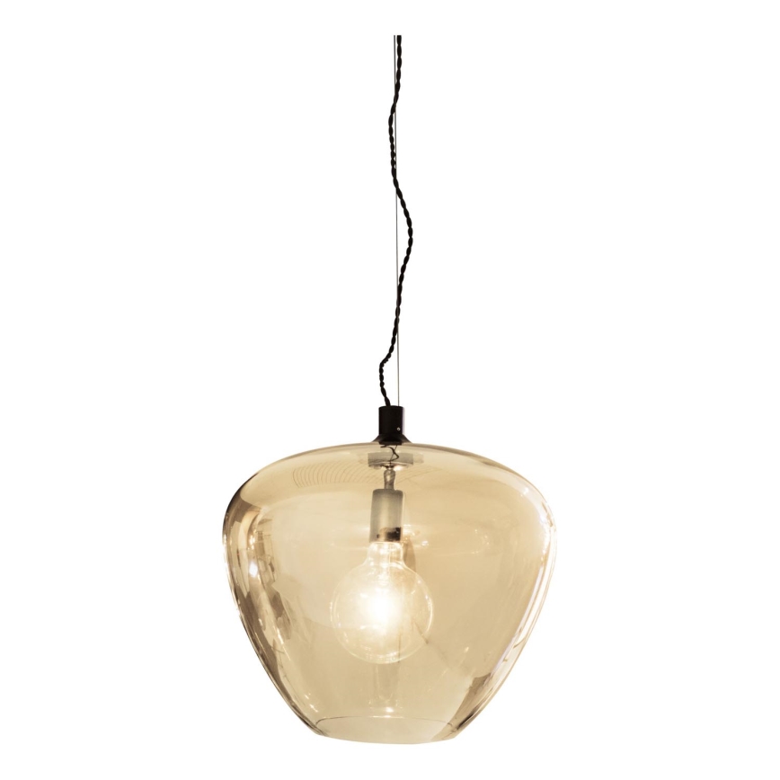 ByRydens - Luster na lanku BELLISSIMO 1xE27/8W/230V dymová/hnedá pr. 40 cm