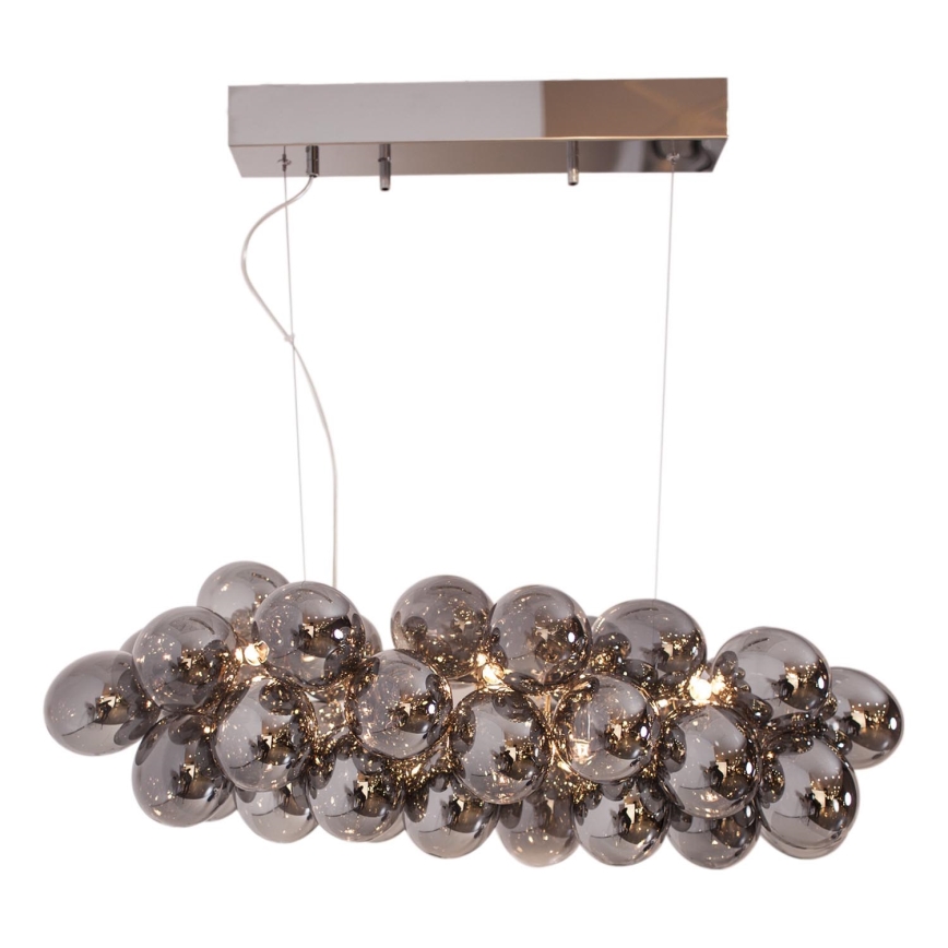 ByRydens - Luster na lanku GROSS BAR 8xG9/5W/230V dymová/čierna
