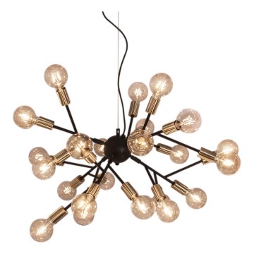 ByRydens - Luster na lanku HEROES 24xE27/5W/230V čierna pr. 80 cm