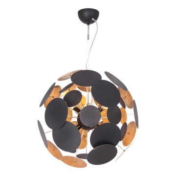 ByRydens - Luster na lanku PLANET 4xE14/5W/230V čierna/zlatá pr. 50 cm