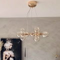 ByRydens - Luster na lanku SPLENDOR 15xG9/5W/230V dymová/hnedá pr. 58 cm