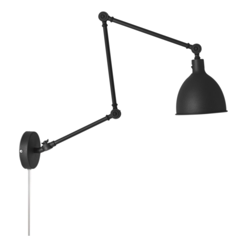 ByRydens - Stmievateľná nástenná lampa BAZAR 1xE27/5W/230V čierna