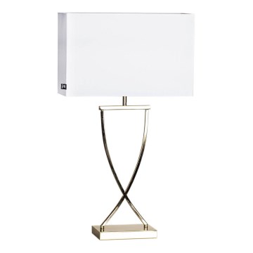 ByRydens - Stolová lampa OMEGA 1xE27/5W/230V biela/mosadz