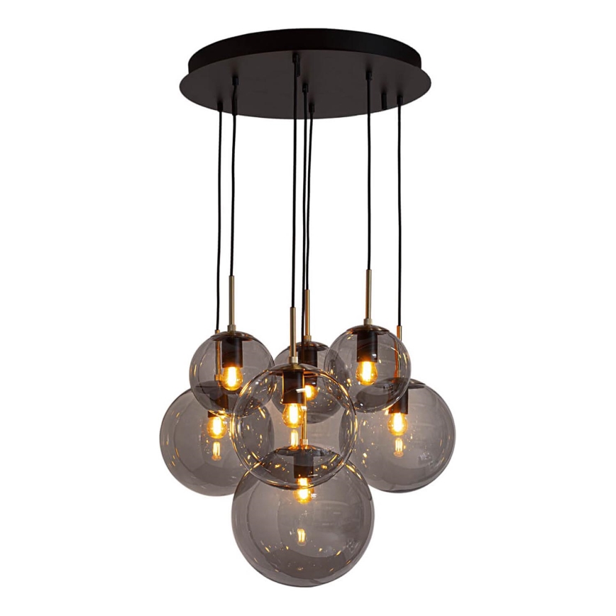 ByRydens - Závesný luster LAURA na lane 7xE27/8W/230V