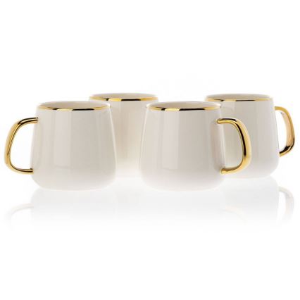 Čajový servis NOAH krémová/zlatá