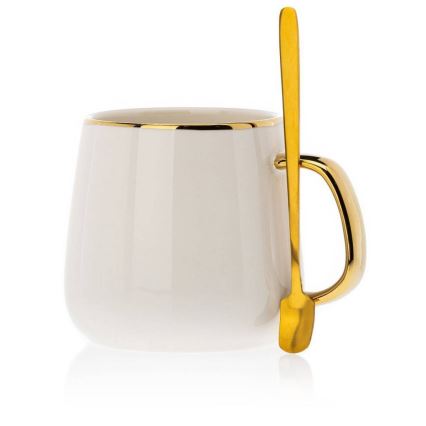 Čajový servis NOAH krémová/zlatá