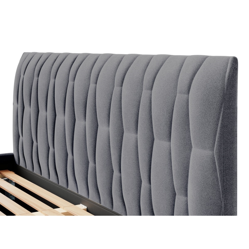 Čalúnená posteľ bez matraca FLORA 180x200 cm sivá