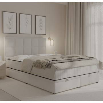 Čalúnená posteľ s matracmi a úložným priestorom GRACE 180x200 cm sivá