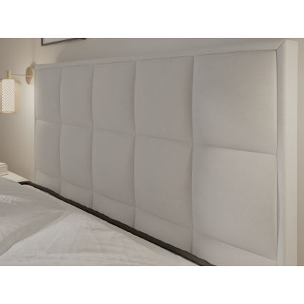 Čalúnená posteľ s matracmi a úložným priestorom GRACE 180x200 cm sivá