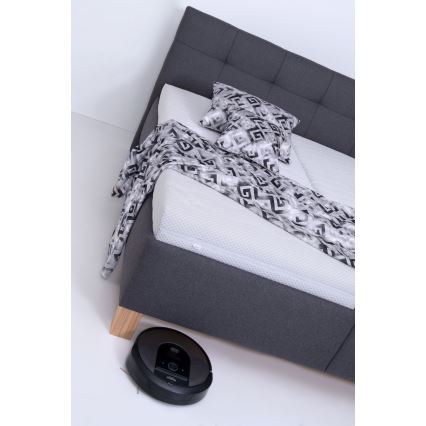 Čalúnená posteľ s matracom a úložným priestorom MARIA 160x200 cm sivá