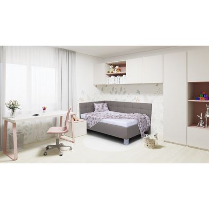 Čalúnená posteľ s matracom a úložným priestorom MARIA PETITE 120x200 cm taupe