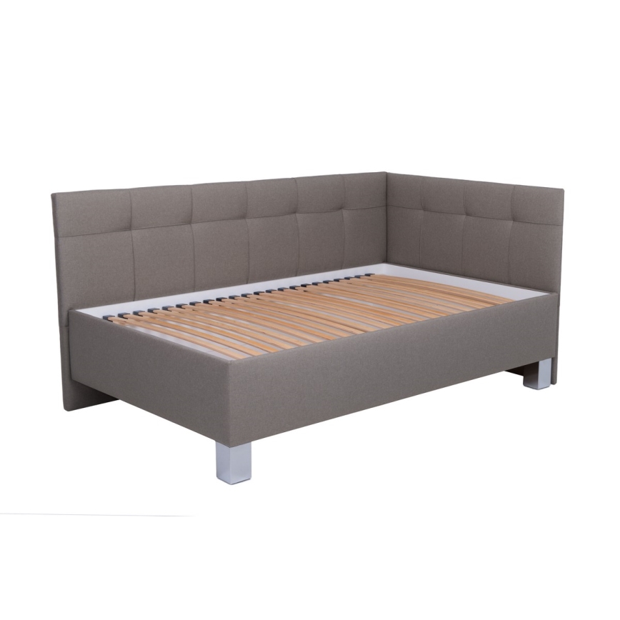 Čalúnená posteľ s matracom a úložným priestorom MARIA PETITE 120x200 cm taupe