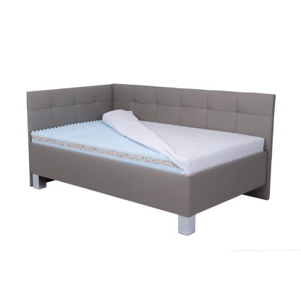 Čalúnená posteľ s matracom a úložným priestorom MARIA PETITE 120x200 cm taupe