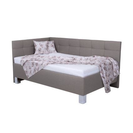 Čalúnená posteľ s matracom a úložným priestorom MARIA PETITE 120x200 cm taupe