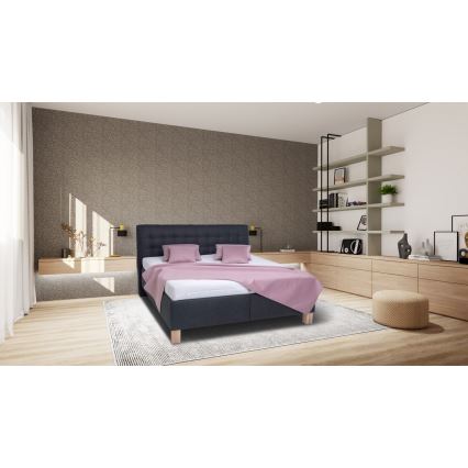 Čalúnená posteľ s matracom a úložným priestorom VIOLET 160x200 cm antracit