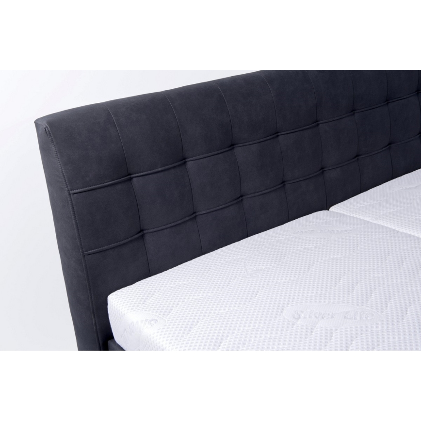 Čalúnená posteľ s matracom a úložným priestorom VIOLET 160x200 cm antracit