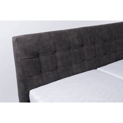 Čalúnená posteľ s matracom a úložným priestorom VIOLET 160x200 cm tmavošedá