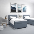 Čalúnená posteľ s matracom IDA 90x200 cm modrá