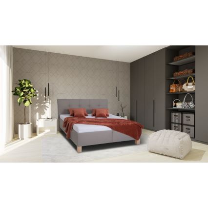 Čalúnená posteľ s úložným priestorom bez matraca MARIA 160x200 cm taupe
