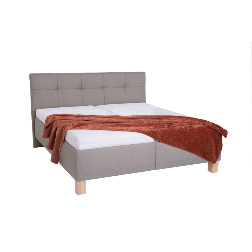 Čalúnená posteľ s úložným priestorom bez matraca MARIA 160x200 cm taupe