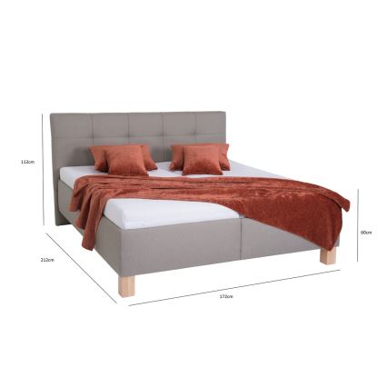 Čalúnená posteľ s úložným priestorom bez matraca MARIA 160x200 cm taupe