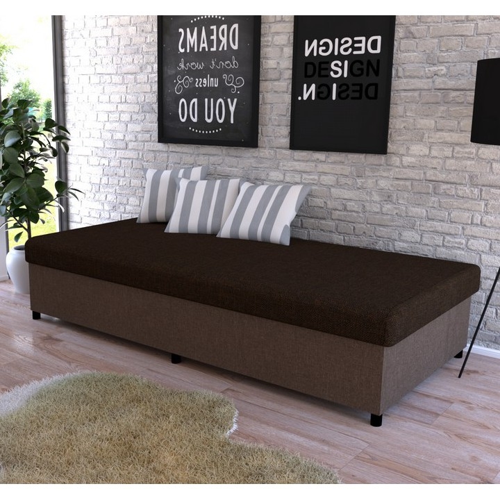 Čalúnená posteľ s úložným priestorom CORY 80x200 hnedá