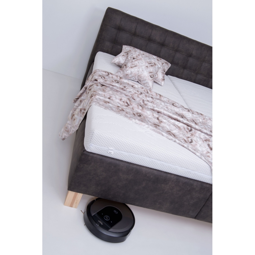 Čalúnená posteľ s úložným priestorom VIOLET 160x200 cm bez matraca, tmavosivá