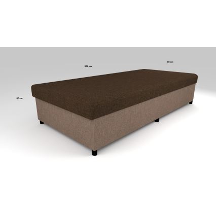 Čalúnená váľanda s úložným priestorom CORY 80x200 hnedá