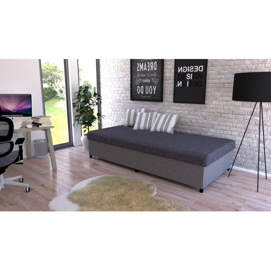 Čalúnená váľanda s úložným priestorom CORY 80x200 šedá