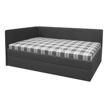 Čalúnená válenda s univerzálnym čelom L/P ARLY 110x200 cm antracit/biela