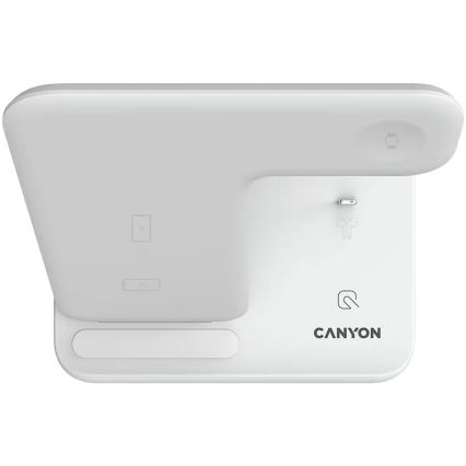 Canyon - Bezdrôtová nabíjačka 3v1 biela