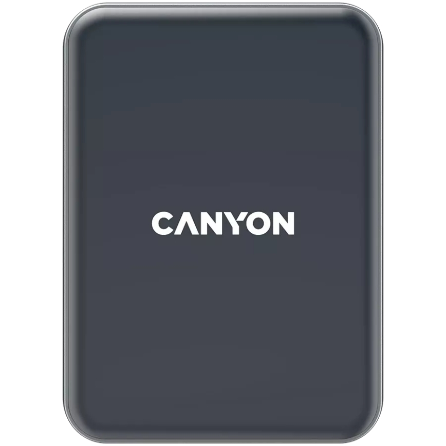 Canyon - Magnetický držiak telefónu do auta s funkciou bezdrôtového dobíjania Qi 5V hranatý čierna