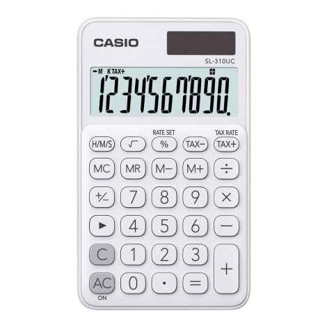 Casio - Vrecková kalkulačka 1xLR54 biela