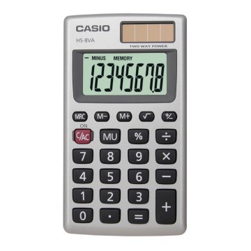 Casio - Vrecková kalkulačka 1xLR54 strieborná