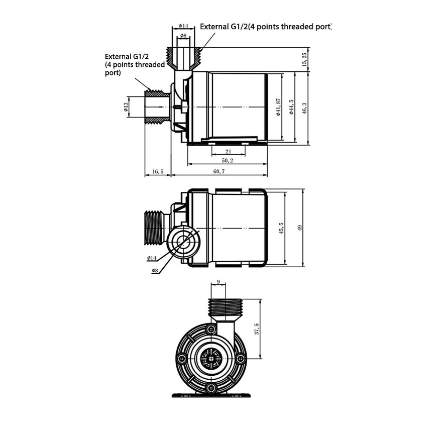 Čerpadlo 24 V, 800 l/h