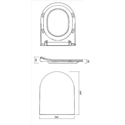 Cersanit K98-0146 - WC sedadlo CITY OVAL SoftClose biela