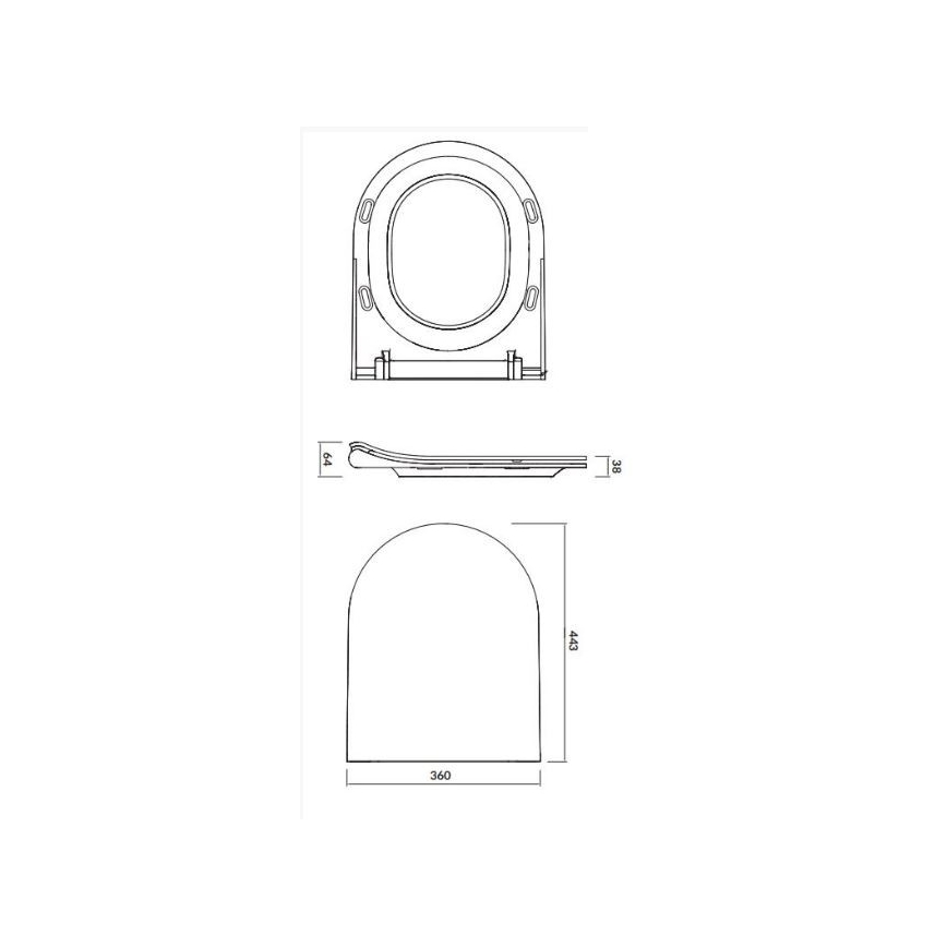 Cersanit K98-0146 - WC sedadlo CITY OVAL SoftClose biela