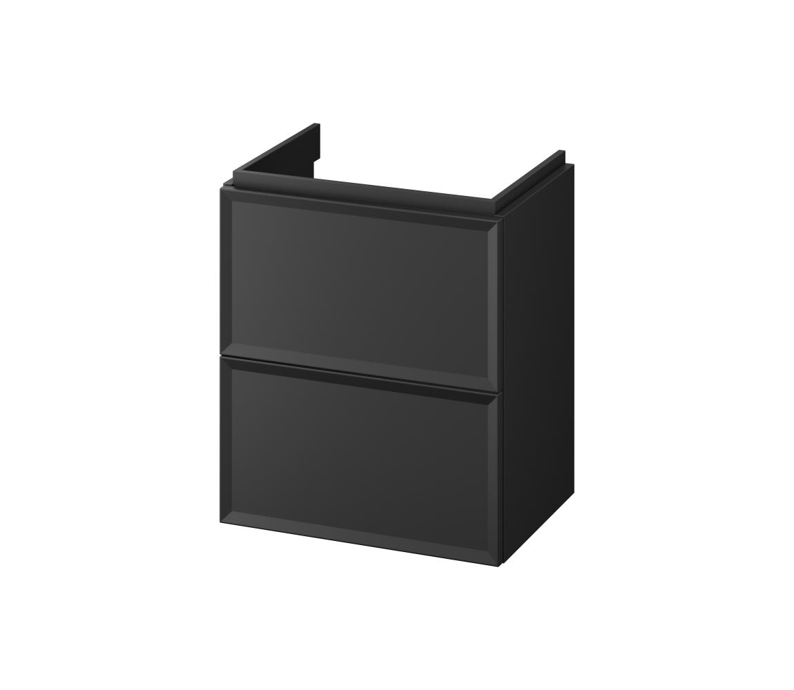 Cersanit S1021-006-Závesná kúpeľňová skrinka pod umývadlo MILLE SLIM 50x35 cm čierna S1021-006