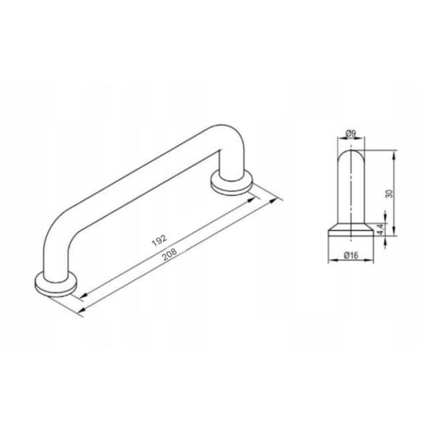 Cersanit S1021-017 - Úchytka na nábytok MILLE 20x3 cm zlatá