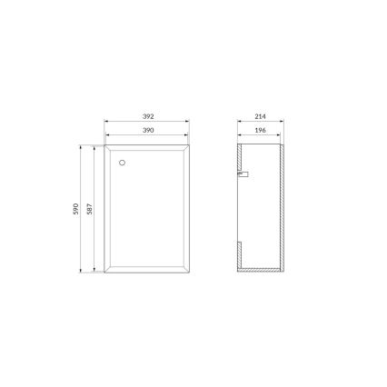 Cersanit S1022-009 - Závesná kúpeľňová skrinka pod umývadlo MILLE 40x22 cm mintová