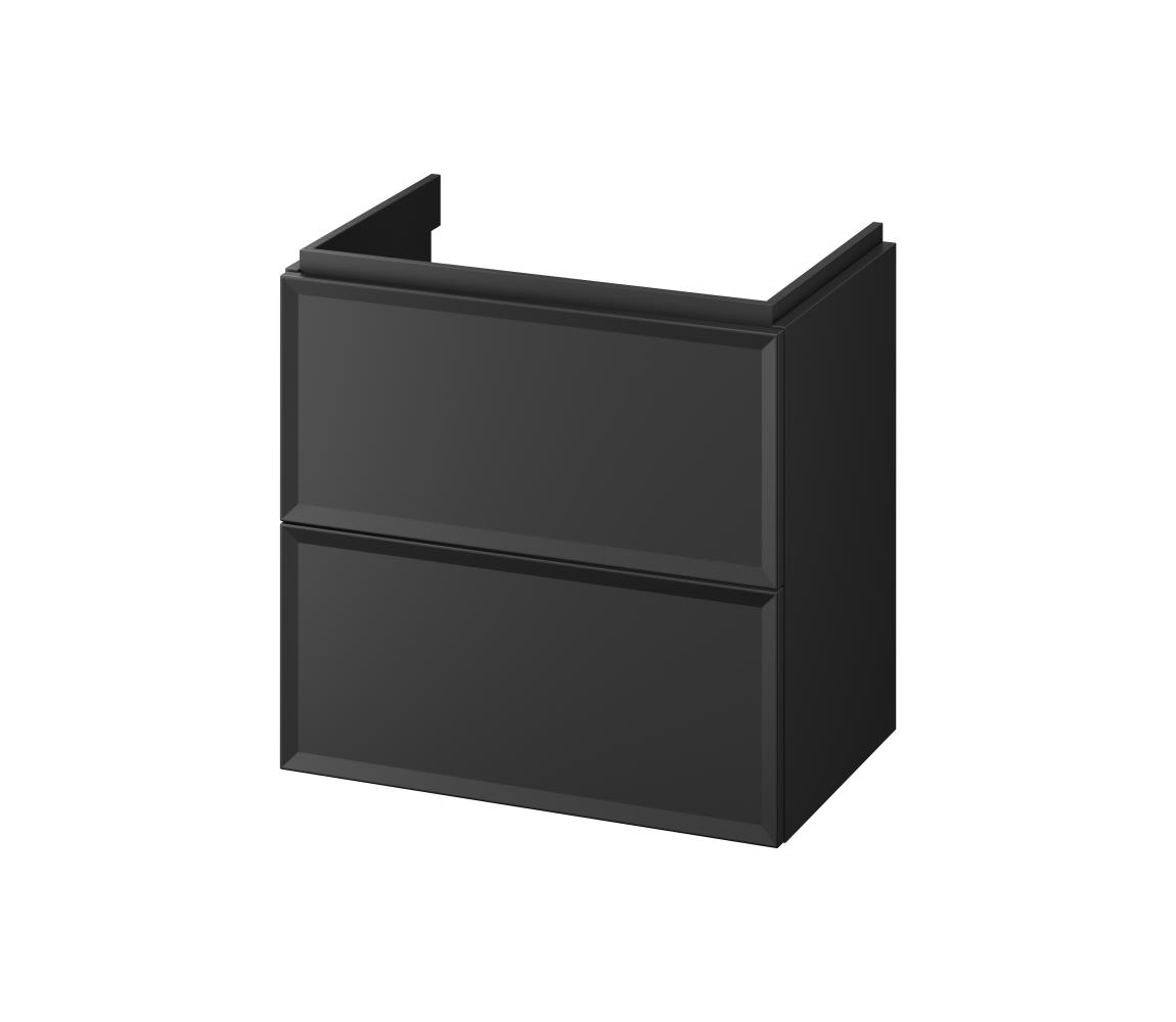 Cersanit S590-100 - Závesná kúpeľňová skrinka pod umývadlo MILLE SLIM 60x38 cm čierna S590-100