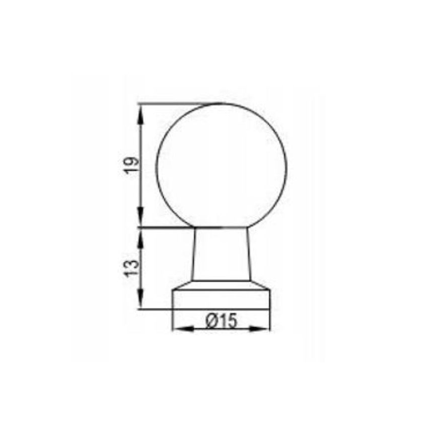 Cersanit S599-0184 - Úchytka na nábytok MILLE lesklý chróm